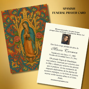 Virgem México Guadalupe Oração Funeral Espanhola