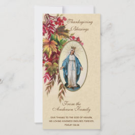 Virgem Religiosa Mãe Maria Feriado de Ação de Graç
