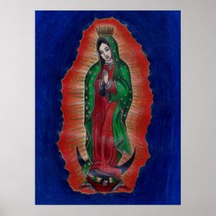Virgen de Guadalupe - Poster de Arte Lápis Colorid