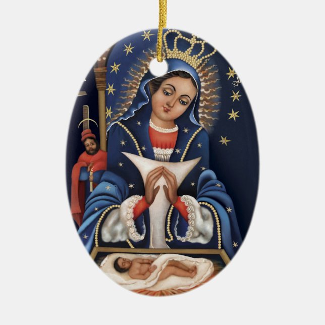 Virgen de la Altagracia Ornamento Personalizado (Frente)