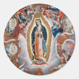 "Virgin etiquetas de Guadalupe"