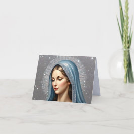 Virgin Mary Dobrou o Cartão de Saudação