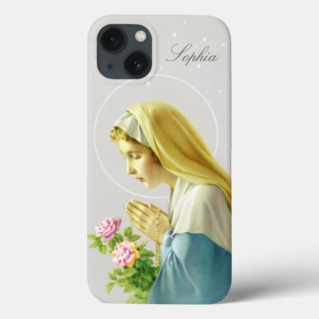 Virgin Mary Prayer Case-Mate iPhone Case (Verso)