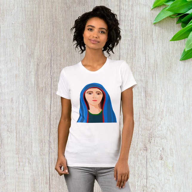 Virgin Mary Womens T-Shirt (Criador carregado)