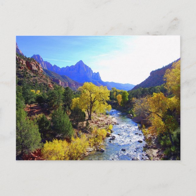 Virgin River, Zion, Utah, Cartão postal (Frente)
