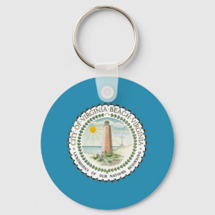Virginia Beach (Virgínia) City flag Chaveiro