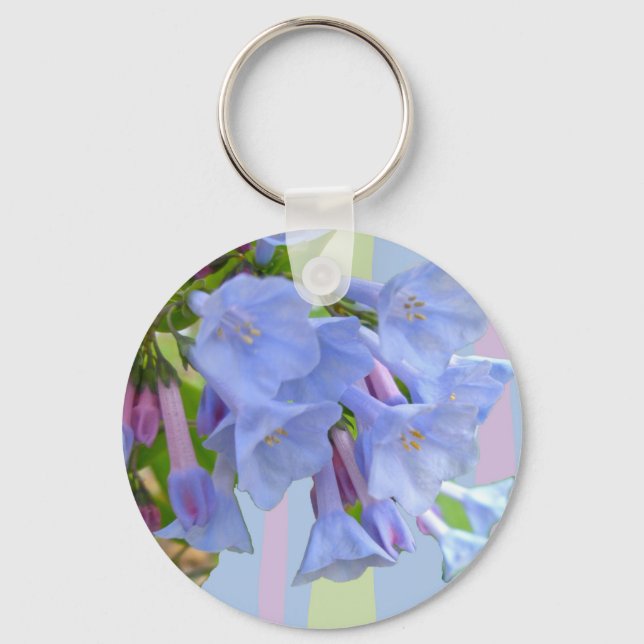 Virginia Bluebells Chaveiro Wildflower (Frente)
