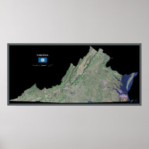 Virgínia do poster do satélite do espaço