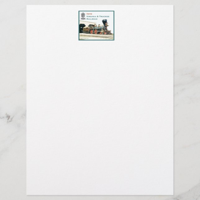 Virgínia e Truckee Railroad letterhead - Inyo (Frente)