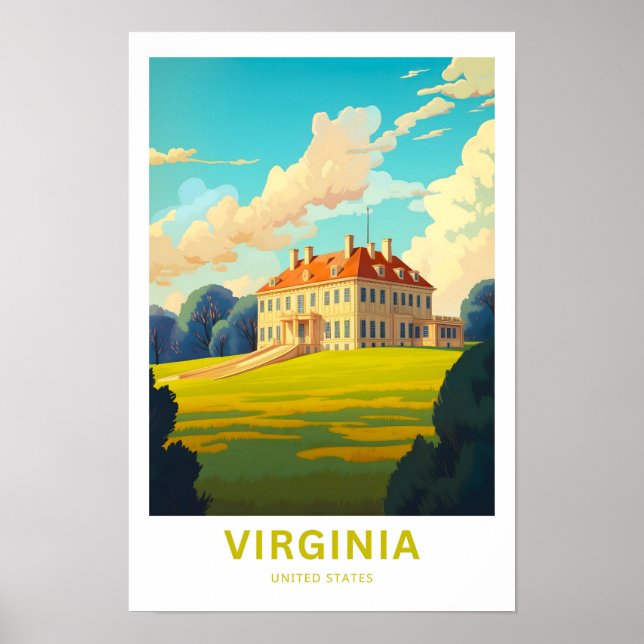 Virginia Estados Unidos Viagem Impressão (Frente)