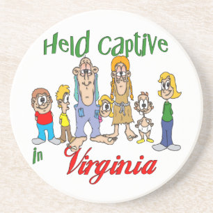 Virginia Funny Trailer Park Sandstone Porta copos