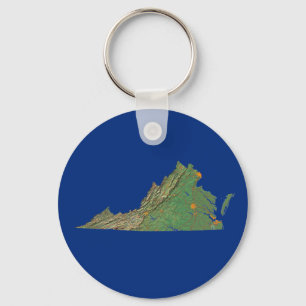 Virginia Map Chaveiro
