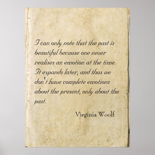 Virginia Woolf cita poster (Frente)