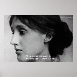Virginia Woolf "Find Peace" Posters de citação d