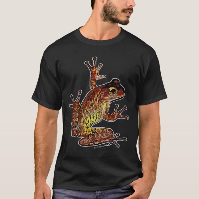 Virginia Wright Large Frog Graphic T-Shirt (Frente)