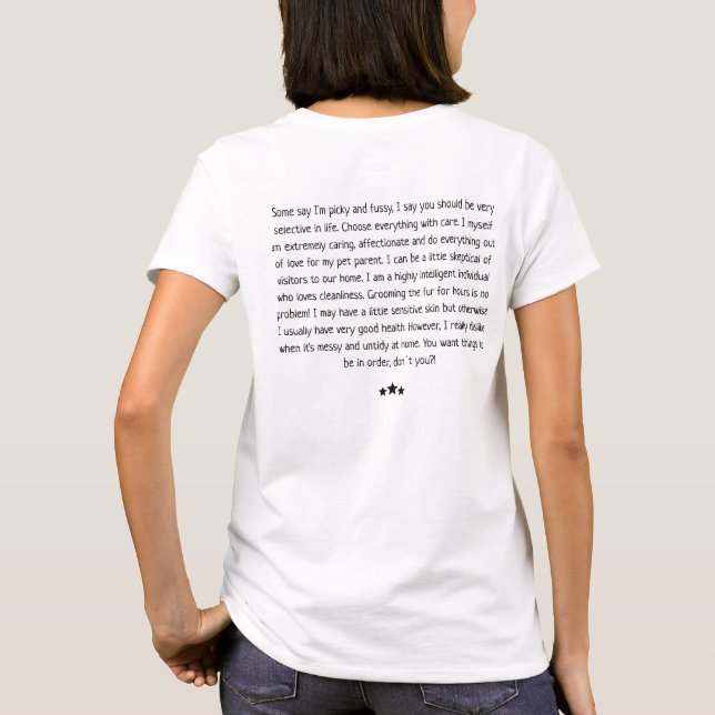Virgo Cat - Pet Astro - T-Shirt (Verso)