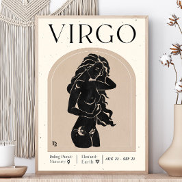 Virgo Feminine Zodiac Poster
