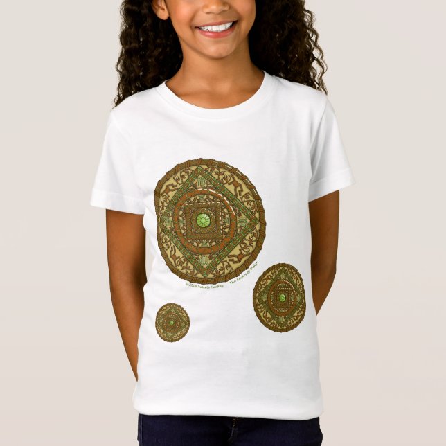 Virgo Mandala Kid's e Camisa de Luz do Bebê (Frente)