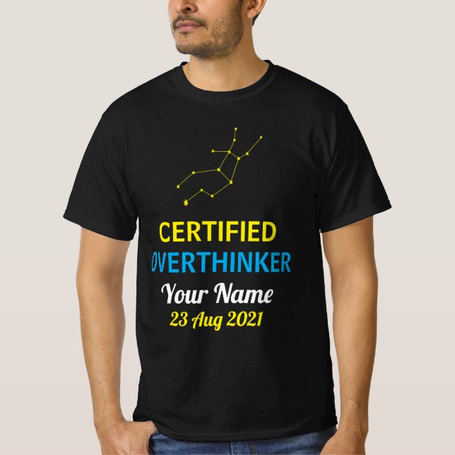 Virgo Overthinker T-Shirt – Personalised Chaos Tee (Frente)