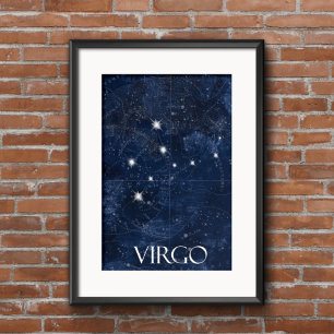 Virgo starsign Poster com nome, sinal de estrela z