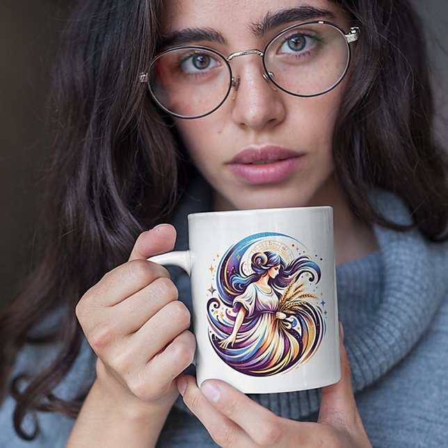 Virgo Zodiac - Caneca Personalizada Elegante (Criador carregado)