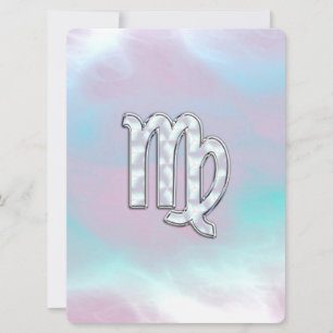 Virgo Zodiac Sign on Pastels Mother of Pearl