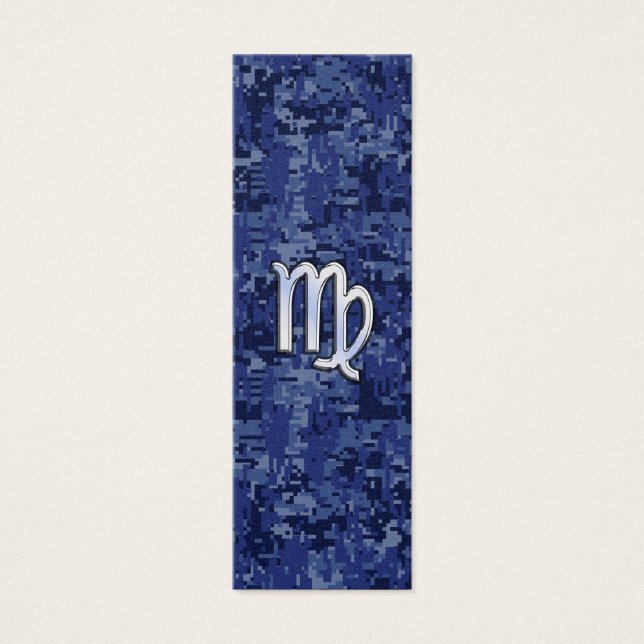 Virgo Zodiac - Sinal no Marinho Blue Digital Camo (Frente)