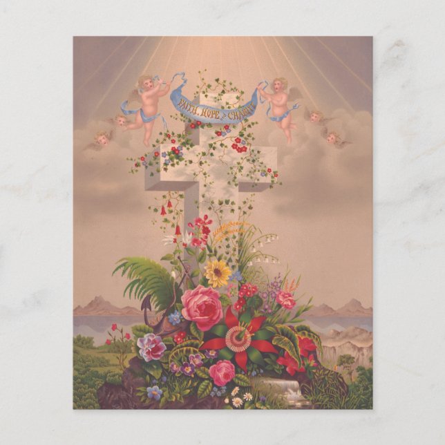 Virtudes teológicas Fé, Esperança e Caridade (Frente)