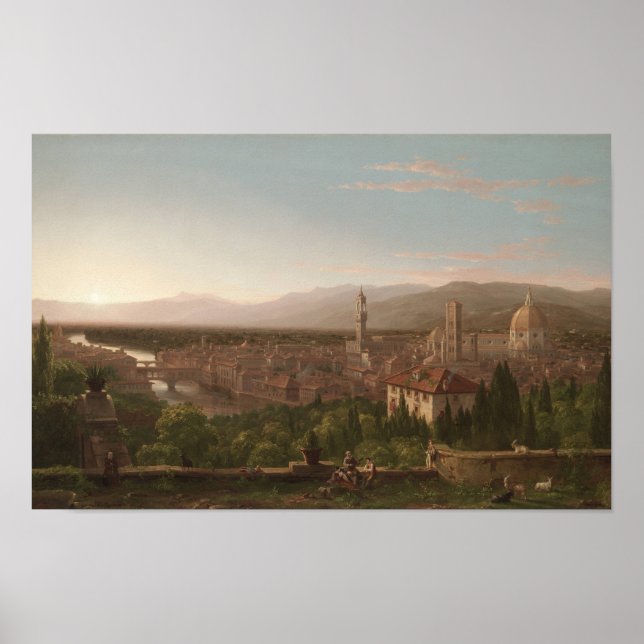 Visão de Florença — Thomas Cole Impressão (Frente)