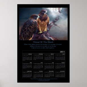 Visão do poster 2011 do calendário da arte do