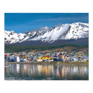 Visão Panorâmica de Ushuaia sobre fotografia