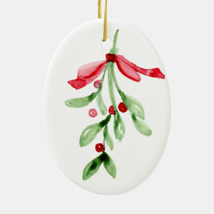 Visco da aguarela - enfeites de natal cerâmicos