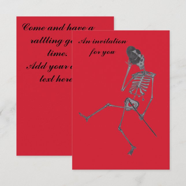 Visconde Ahorn B. Bone Rattler. Convites (Frente/Verso)