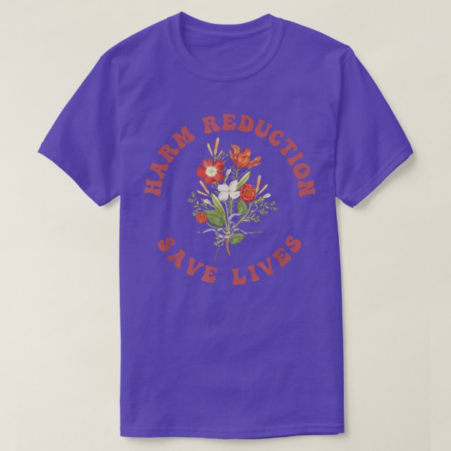 Visibilidade Floral - Camisa T de Redução de Danos (Frente do Design)