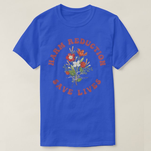 Visibilidade Floral - Camisa T de Redução de Danos (Frente do Design)