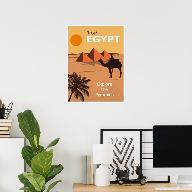 Visit Egypt travel poster (Escritório em casa)