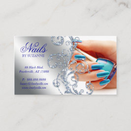 Visita 455 Cartão de Lealdade para Salão de Nail - Prata 