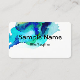 Visita abstrato de de aquarela modelo de cartão de negóci