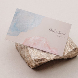 Visita Abstrato Elegante Shimmery Watercolor Cartão de vi