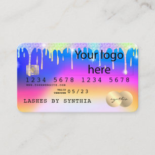 Visita adicione seu logotipoHolograph Unicorn Cartão de C