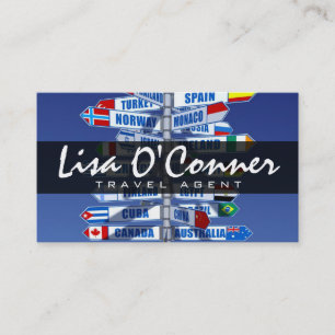 Visita Agência de Agente de Viagem Moderno Cartão de vi