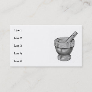 VISITA ALMOFARIZ, PILÃO: CARTÃO DE VISITA: ARTE DO LÁP