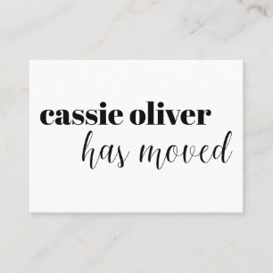 Visita Alteração moderna do cartão de endereço para o