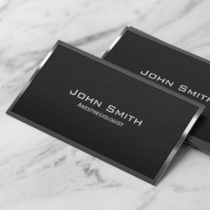 Visita Anestesiologista de fibra de carbono Cartão de vi