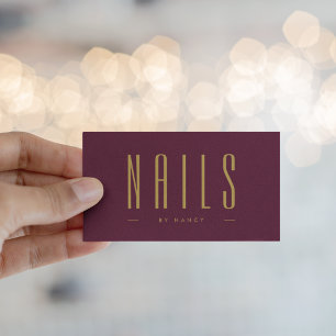 Visita Artista De Unhas Douradas E Brilhante, Cartão de v