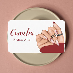 Visita Artista Nail Moderno Salon Qr Code Cartão de visit