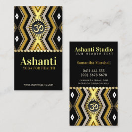 Visita Ashanti Yoga Na moda Black Dourada Cartão de visit