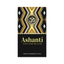 Ashanti Yoga Na moda Black Dourada Cartão de visit
