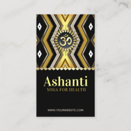 Visita Ashanti Yoga Na moda Black Dourada Cartão de visit