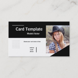 Visita Ator de Captura de Cabeça do Cartão com fotos em